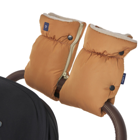 ZAFFIRO Dwuczęściowe Mufki 2w1 do wózka WEŁNA premium - VANILLA Cozy