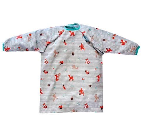 Bibado Wodoodporny śliniak BLW z długim rękawem Woodland Friends