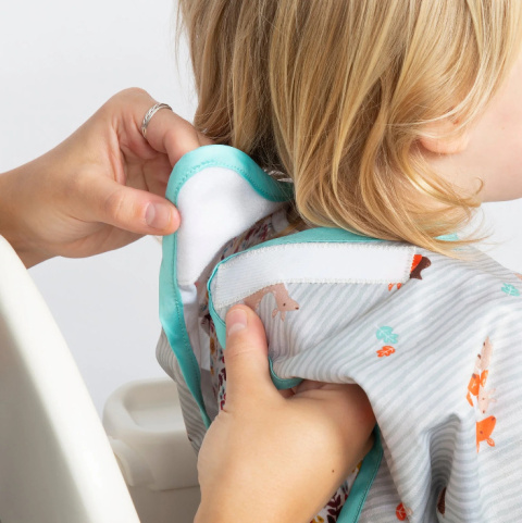 Bibado Wodoodporny śliniak BLW z długim rękawem Woodland Friends