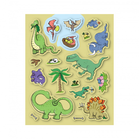 Albik Zeszyt z naklejkami: Dinozaury 3+ Czytaj z Albikiem