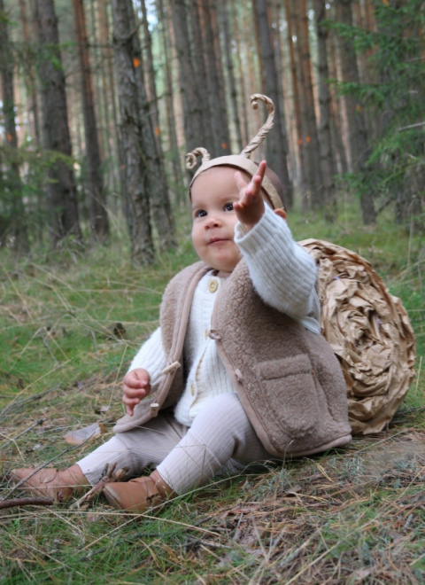 Zaffiro Kamizelka 100% wełna - Baranek Beige