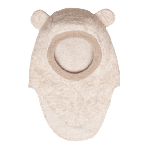 HUTTELiHUT Czapka Kominiarka Wełna Merino z podszewką MINI BEAR Sand