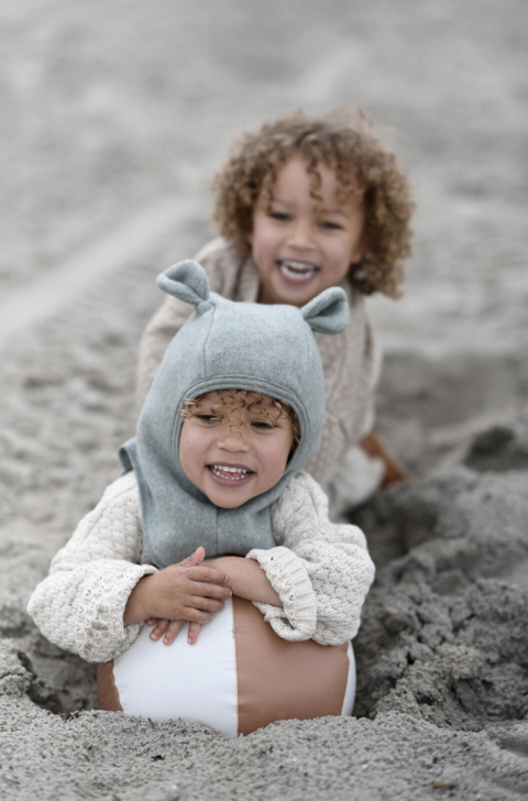 HUTTELiHUT Czapka Kominiarka Wełna Merino | TEDDY GREY