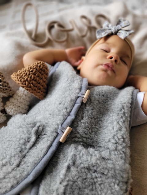 Zaffiro Kamizelka 100% wełna - Baranek Grey