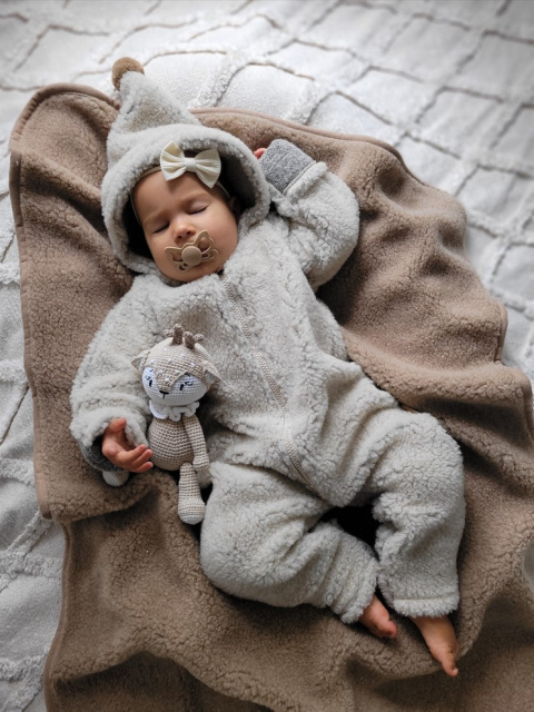 Zaffiro Koc 100% wełna - Baranek 75x100 Brown