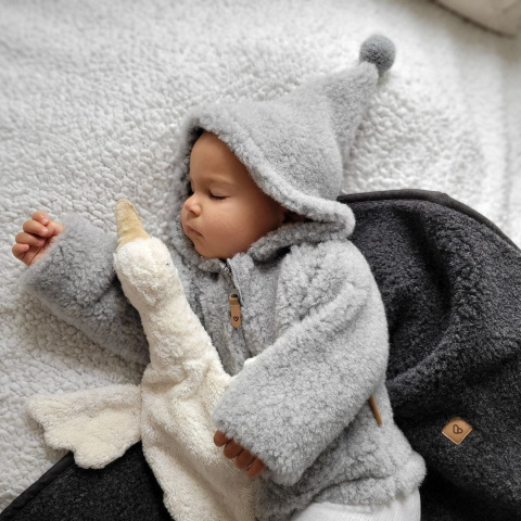 Zaffiro Koc 100% wełna - Baranek 75x100 Graphite