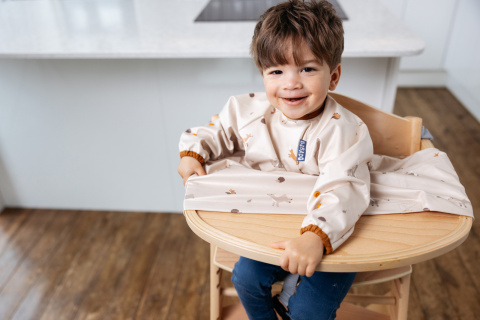 Bibado Wodoodporny śliniak z długim rękawem BLW Forest Friends