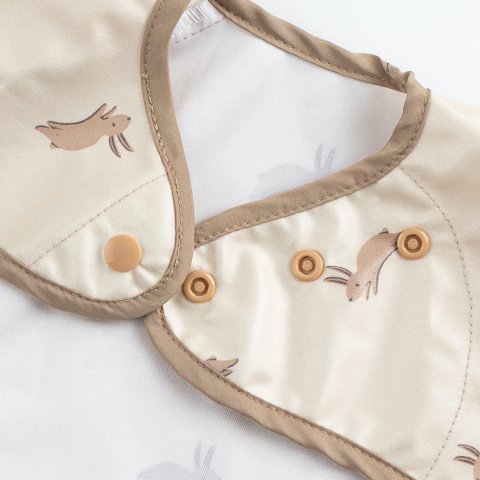 Bibado Wodoodporny śliniak z długim rękawem BLW Happy Hares