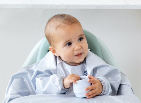 Bibado Wodoodporny śliniak z długim rękawem BLW Superstars