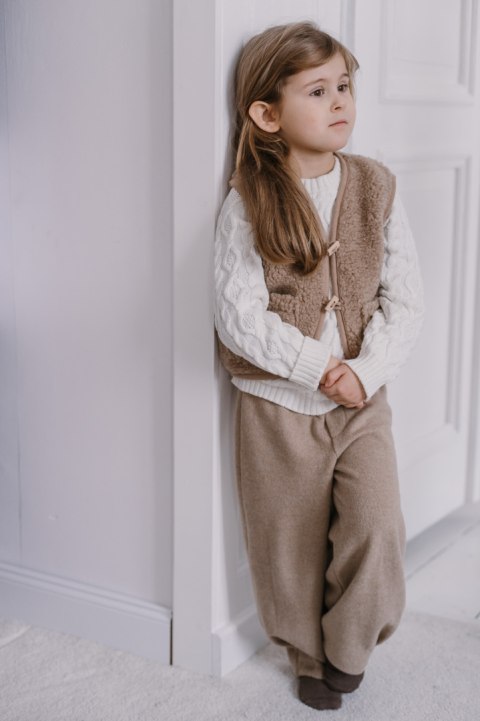 Zaffiro Kamizelka 100% wełna - Baranek Brown