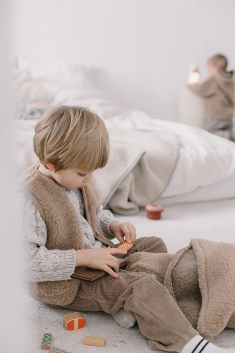 Zaffiro Kamizelka 100% wełna - Baranek Brown