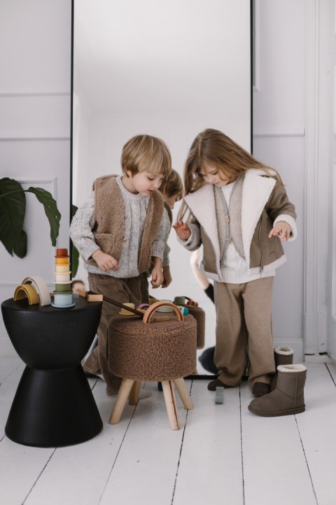 Zaffiro Kamizelka 100% wełna - Baranek Brown