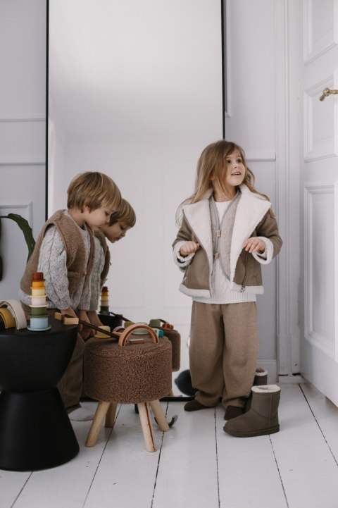 Zaffiro Kamizelka 100% wełna - Baranek Brown