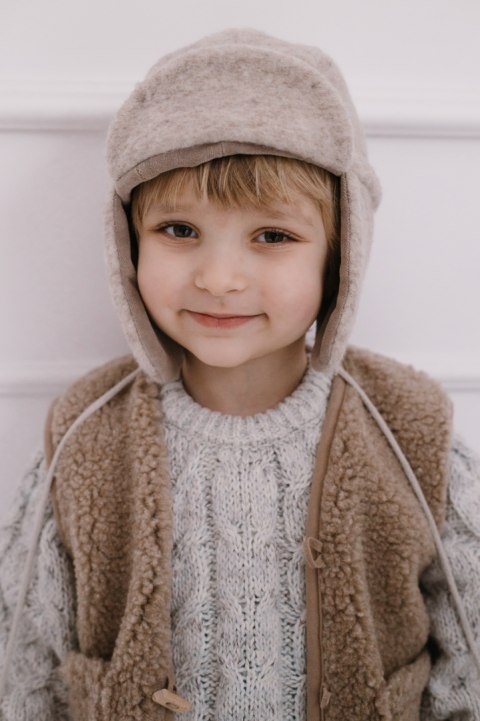 Zaffiro Kamizelka 100% wełna - Baranek Brown