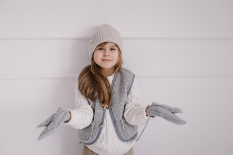 Zaffiro Kamizelka 100% wełna - Baranek Grey