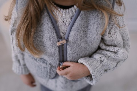 Zaffiro Kamizelka 100% wełna - Baranek Grey