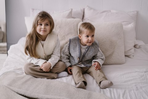 Zaffiro Kamizelka 100% wełna - Baranek Grey