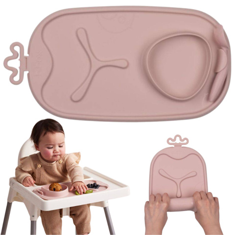 b.box ROLL+GO Zwijana mata BLW do jedzenia dla dzieci | RÓŻ