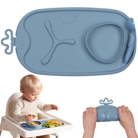 b.box ROLL+GO Zwijana mata BLW do jedzenia dla dzieci | BŁĘKIT