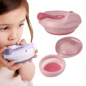 B.box FILL+FEED Silikonowa miseczka z pokrywką do karmienia niemowląt i dzieci | RÓŻ