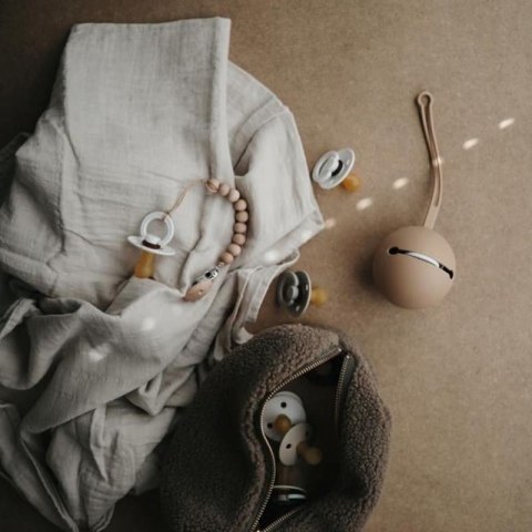 Mushie Etui na Smoczek Kula Ball - Pale Taupe Natural