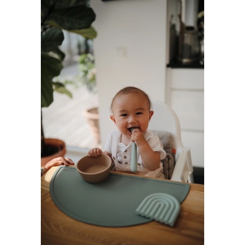 Mushie Cambridge Blue silicone table pad