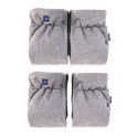 ZAFFIRO dwuczęściowe mufki 2w1 do wózka beżowa WEŁNA premium - MELANGE LIGHT GREY