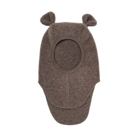 HUTTELiHUT Czapka Kominiarka Wełna Merino TEDDY COCOA BROWN