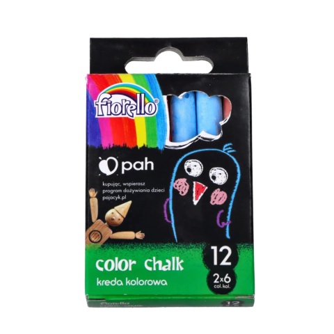 Kreda kolorowa 12 sztuk 6 kolorów FIORELLO