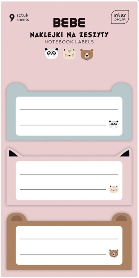 Naklejki na zeszyt BB Friend Girl 9szt. BEBE