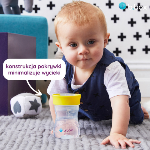 B.box Kubek treningowy do nauki picia 240 ml | różowy