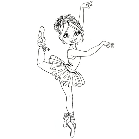 Kolorowanka Maluszkowe malowanie. Baletnice