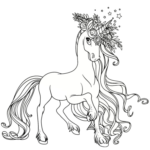 Kolorowanka Maluszkowe malowanie. Jednorożce