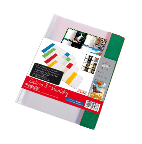 Okładki zestaw 3-klasisty Zestaw okładek 8szt + naklejki