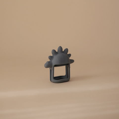 Mushie Silikonowy gryzak sensoryczny No-Drop Dino