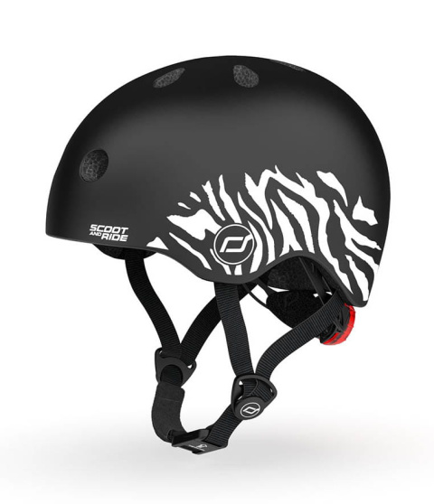 SCOOTANDRIDE Kask dla dzieci 1-5 lat XXS-S Zebra