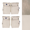 ZAFFIRO Dwuczęściowe Mufki 2w1 do wózka WEŁNA premium - VANILLA Cozy