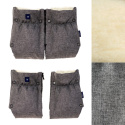 ZAFFIRO dwuczęściowe mufki 2w1 do wózka z wełną - melange grey