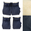 ZAFFIRO dwuczęściowe mufki 2w1 do wózka z wełną - melange navy blue