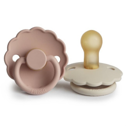 FRIGG Smoczki 0-6m Daisy Kauczuk Blush + Cream - Rozmiar 1