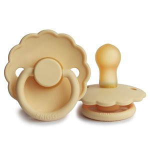 FRIGG Smoczki 0-6m Daisy Kauczuk Pale Daffodil + Honey Gold - Rozmiar 1