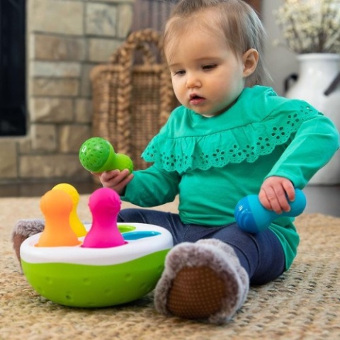 Fat Brain Toys Sorter Kolorowe Wańki Wstańki SpinnyPins
