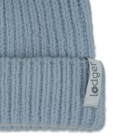 LODGER Czapka z wełny merino | niebieska