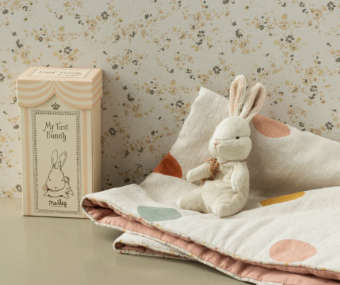 Maileg Mój pierwszy Króliczek w pudełku - My first bunny | Off white