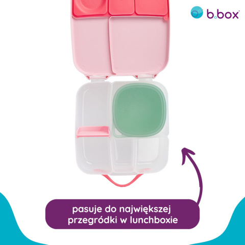 B.box Silikonowy pojemnik z pokrywką do lunchboxa – duży 400 ml na zimne jedzenie | Forest