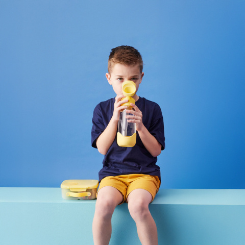 B.box Bidon Butelka tritanowa ze słomką 600 ml | Lemon Twist