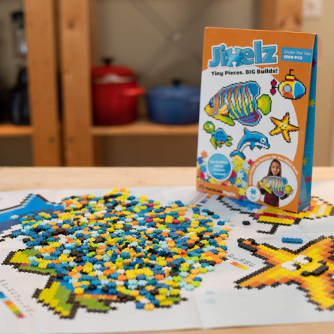 Fat Brain Toys Puzzelki Puzzle  Pixelki Jixelz | Pod Wodą 1500 elementów