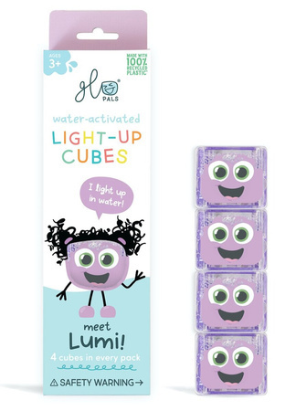 Glo Pals Kostki sensoryczne świecące w wodzie Lumi | kolor fioletowy