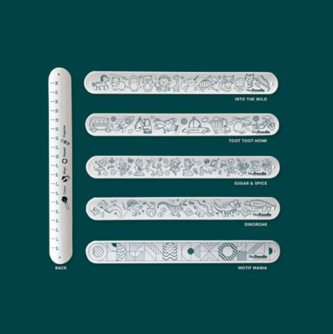 HeyDoodle Bransoletka Samozaciskowa do Kolorowania | Dinozaury