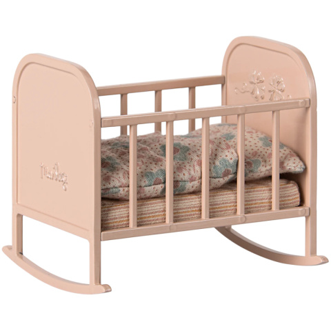 Maileg Kołyska z pościelą | jasny róż